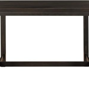 Mesa de comedor de madera rústica para lugares pequeños, espresso (espresso + madera maciza + rústico)