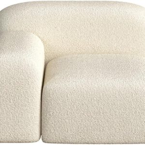 Minimalist Upholstered Sofa with Soft Fabric Upholstery - Stylish Contemporary Living Room Couch, Comfortable Apartment Sofa